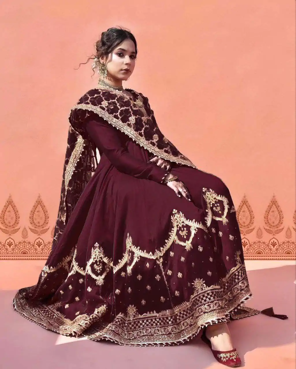  ZSR 3063 Maroon Color Georgette Embroidery Sequence Salwar Suit Casual, Wedding, Festive, Events Expected Delivery 4-6 Working Days @2049/- | Jump Suits, Salwar suit, Casual Suits, Creative suits, Designer Suits, Palazzo Suits, Party Wear Suits, Patiala Suits, Straight Suits