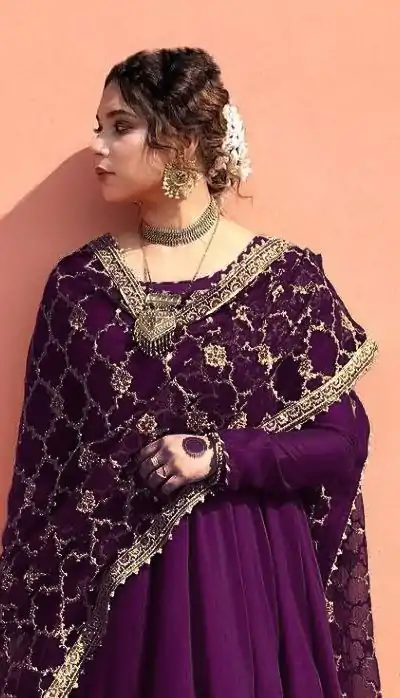  ZSR 3063 Purple Color Georgette Embroidery Sequence Salwar Suit Casual, Wedding, Festive, Events Expected Delivery 4-6 Working Days @2049/- | Jump Suits, Salwar suit, Casual Suits, Creative suits, Designer Suits, Palazzo Suits, Party Wear Suits, Patiala Suits, Straight Suits