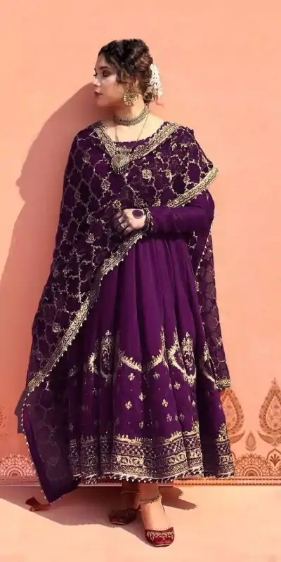  ZSR 3063 Purple Color Georgette Embroidery Sequence Salwar Suit Casual, Wedding, Festive, Events Expected Delivery 4-6 Working Days @2049/- | Jump Suits, Salwar suit, Casual Suits, Creative suits, Designer Suits, Palazzo Suits, Party Wear Suits, Patiala Suits, Straight Suits