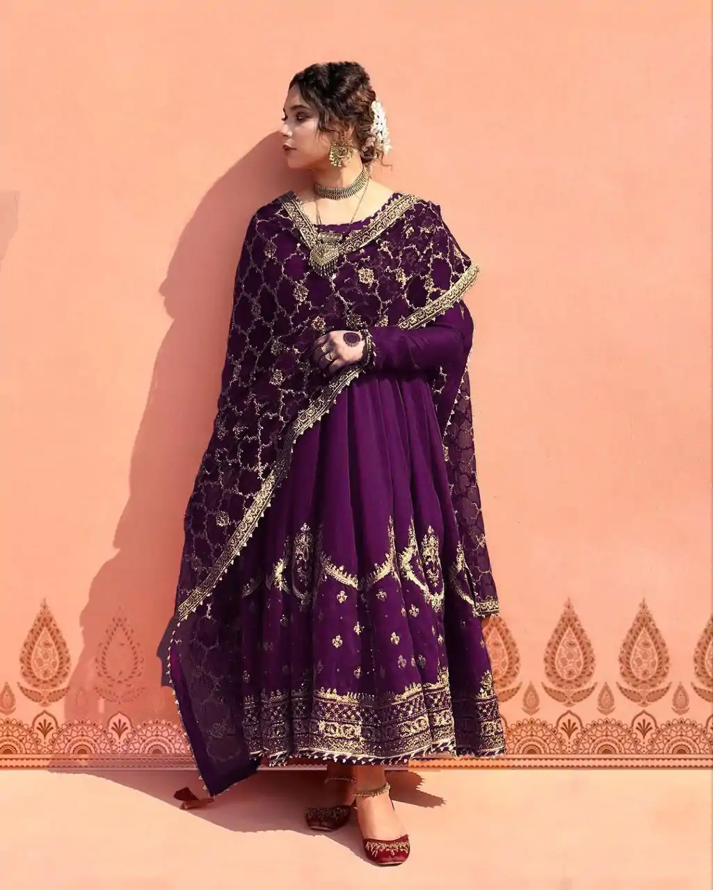  ZSR 3063 Purple Color Georgette Embroidery Sequence Salwar Suit Casual, Wedding, Festive, Events Expected Delivery 4-6 Working Days @2049/- | Jump Suits, Salwar suit, Casual Suits, Creative suits, Designer Suits, Palazzo Suits, Party Wear Suits, Patiala Suits, Straight Suits