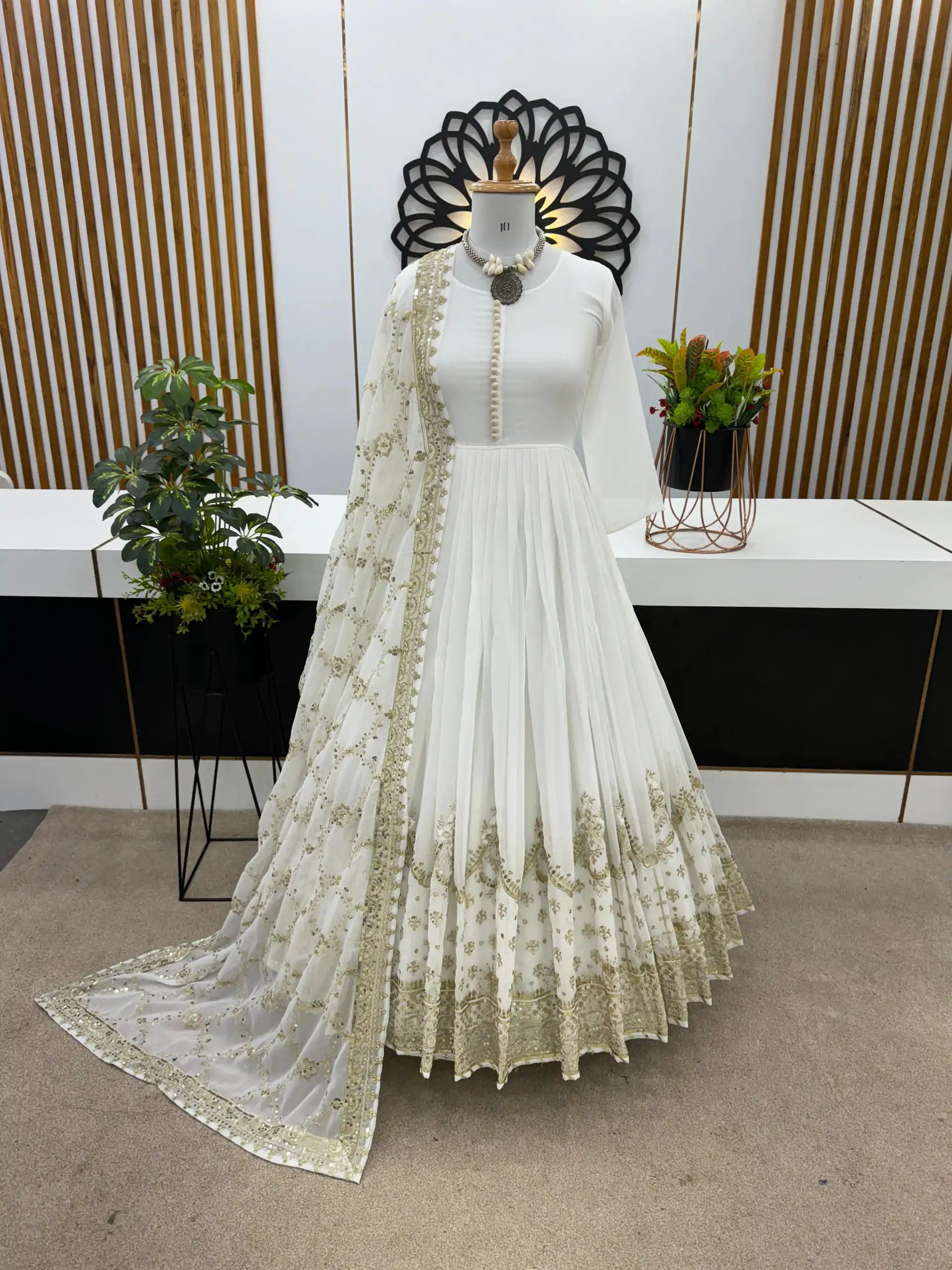  ZSR 3063 White Color Georgette Embroidery Sequence Salwar Suit Casual, Wedding, Festive, Events Expected Delivery 4-6 Working Days @2049/- | Jump Suits, Salwar suit, Casual Suits, Creative suits, Designer Suits, Palazzo Suits, Party Wear Suits, Patiala Suits, Straight Suits