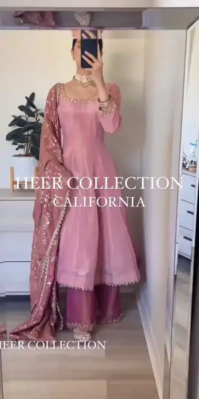AD 159 Light Pink Color Jimmy Choo Embroidery Anarkali Suit Fancy Full Sleeve Wedding, Party, Festive, Events Etc. Expected Delivery  4-6 Working Days @2449/ | Jump Suits, Salwar suit, Casual Suits, Creative suits, Designer Suits, Palazzo Suits, Party Wear Suits, Patiala Suits, Straight Suits