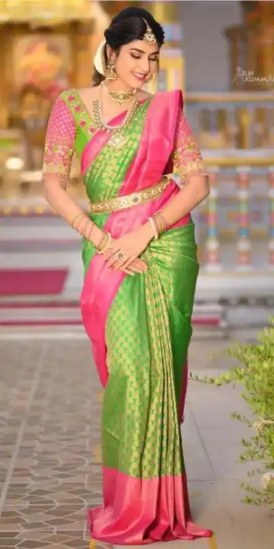 KP 5048 Parrot Green Color Soft Lichi Silk Jacquard On All Over Saree Casual, Party Wear, Wedding, Events Etc. Expected Delivery 4-6 Working Days @1449/- | Designer Sarees, Sarees, Bollywood Sarees, Creative Sarees, Embroidered Sarees, Ethnic Saree, Modern Digital sarees, Party Wear Sarees