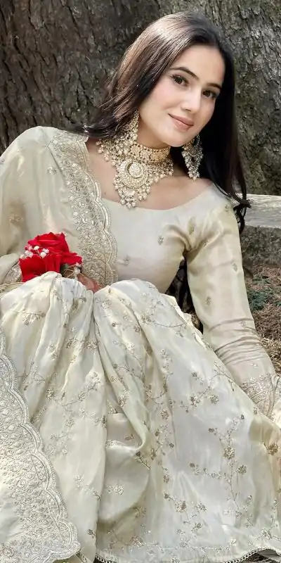 SRK 5172 Grey Color Pure Chinnon Silk Embroidery Sequence Salwar Suit Wedding, Party, Festive, Events Expected Delivery 4-6 Working Days @ 2049/- | Jump Suits, Salwar suit, Casual Suits, Creative suits, Designer Suits, Palazzo Suits, Party Wear Suits, Patiala Suits, Straight Suits