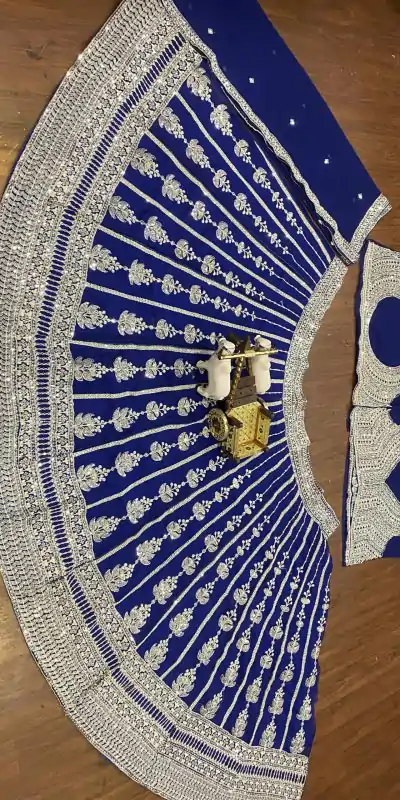 BD 1610 Royal Blue Color Georgette Embroidered Lehenga Choli Casual, Wedding, Festive, Events Expected Delivery 4-6 Working Days @3249/- | Lehenga, Bollywood Lehenga, Creative Lehenga, Designer Lehenga, Embroidered Lehenga, Party Wear Lehenga