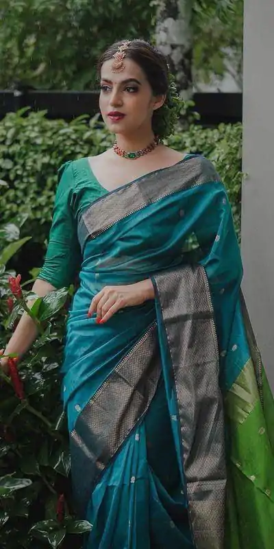 KP 5058 Blue Color Soft Lilan Slab Weaving Work Saree Casual, Party Wear, Wedding, Events Etc. Expected Delivery 4-6 Working Days @1499/- | Designer Sarees, Sarees, Bollywood Sarees, Creative Sarees, Embroidered Sarees, Ethnic Saree, Modern Digital sarees, Party Wear Sarees
