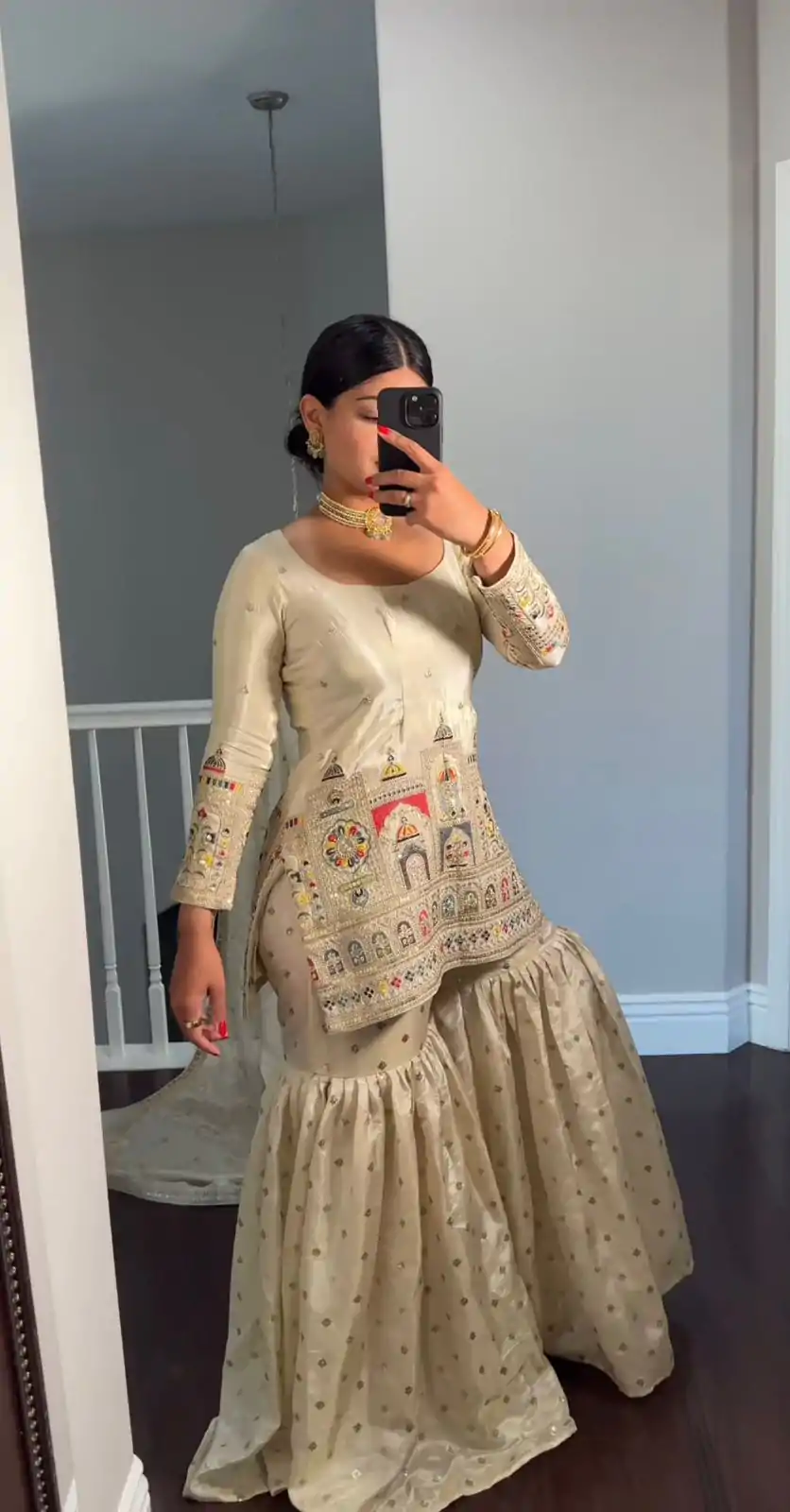 NSR 811 Cream Color Pure Chinnon Silk Embroidery Coding Salwar Suit Casual, Party Festive, Events Etc. Expected Delivery 4-6 Working Days @2149/- | Jump Suits, Salwar suit, Casual Suits, Creative suits, Designer Suits, Palazzo Suits, Party Wear Suits, Patiala Suits, Straight Suits