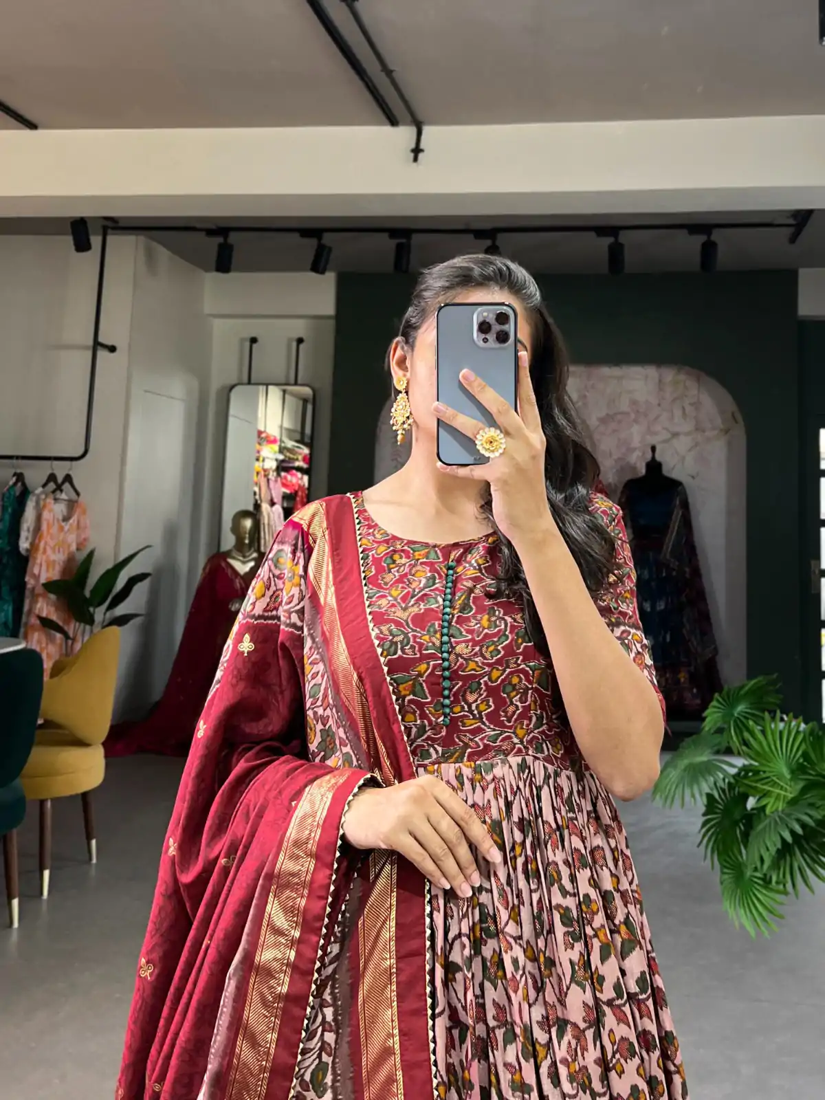 YNF 5036 Maroon Color Tussar Silk Floral Print With Foil Print Gown Casual, Wedding, Festive, Events, Designer Party Wear, Delivery 4-6 Working Days @2049 | Gowns, Bollywood Gowns, Creative Gowns, Designer Gowns, Embroidered Gowns, Party Wear Gowns