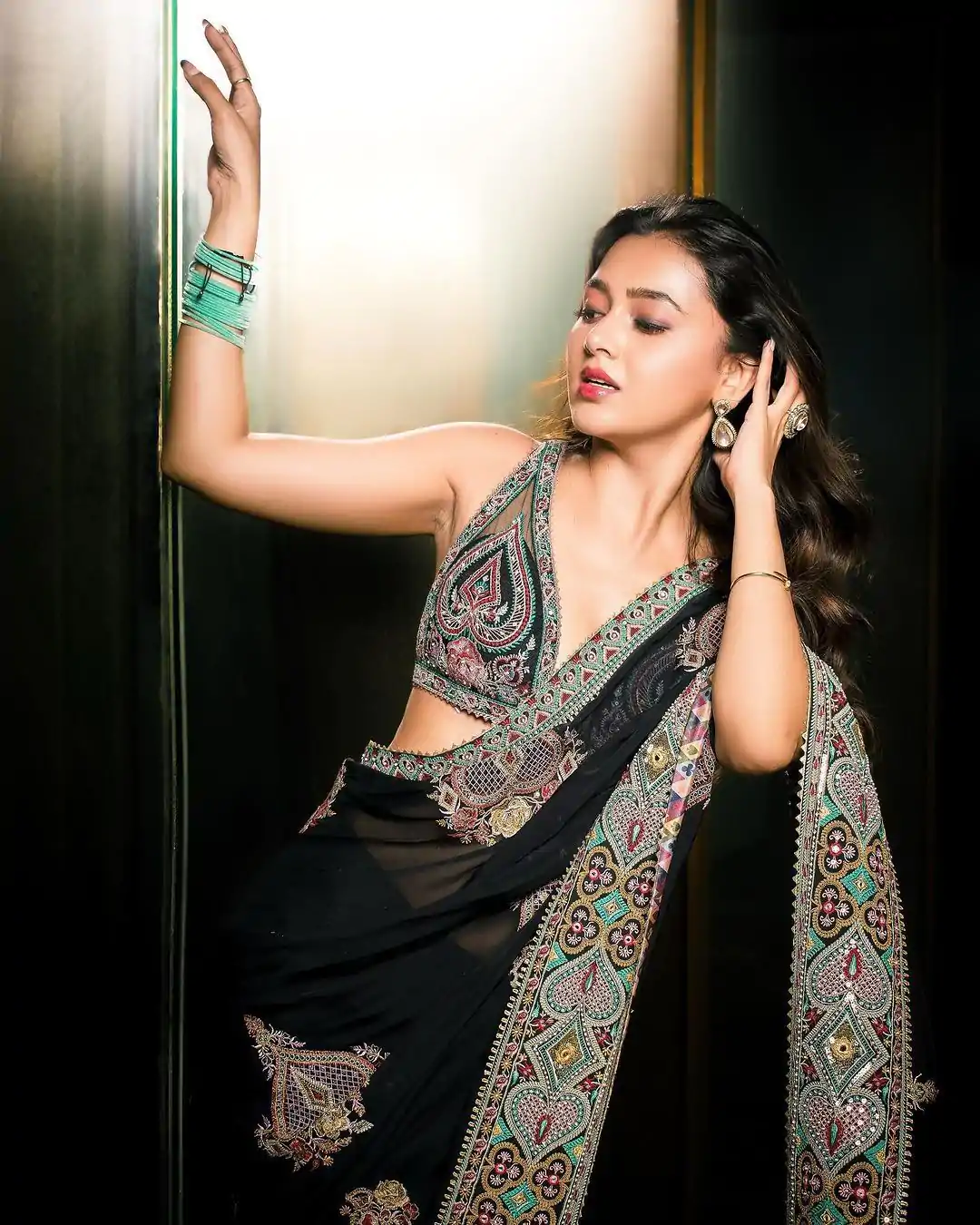 LG 1858 Black Color Georgette Embroidered Sequence Saree  Party, Wedding, Festive, Events Etc., Expected Delivery 4-6 Working Days@2049/- Only | Designer Sarees, Sarees, Bollywood Sarees, Creative Sarees, Embroidered Sarees, Ethnic Saree, Party Wear Sarees