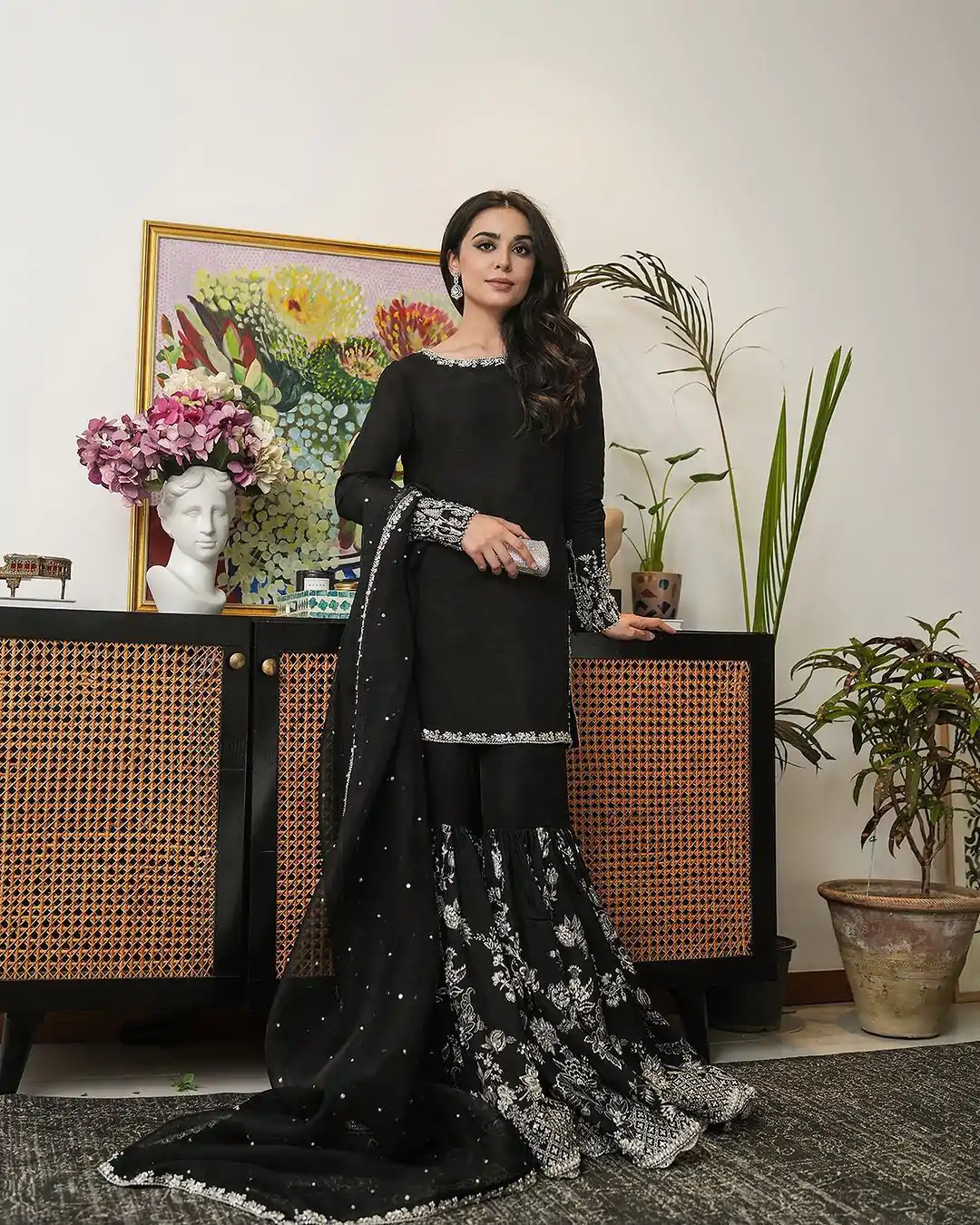 SRK 5167 Black Color Foix Georgette Thread Sequence Work Salwar Suit Wedding, Party, Festive, Events Etc. Expected Delivery 4-6 Working Days @2099/- | Jump Suits, Salwar suit, Casual Suits, Creative suits, Designer Suits, Palazzo Suits, Party Wear Suits, Patiala Suits, Straight Suits