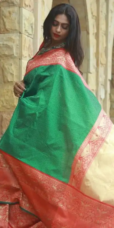 KP 1022 Green Color Soft Lichi Silk Jacquard On All Over Saree Casual, Party Wear, Wedding, Events Etc. Expected Delivery 4-6 Working Days @1449/- | Designer Sarees, Sarees, Bollywood Sarees, Creative Sarees, Embroidered Sarees, Ethnic Saree, Modern Digital sarees, Party Wear Sarees