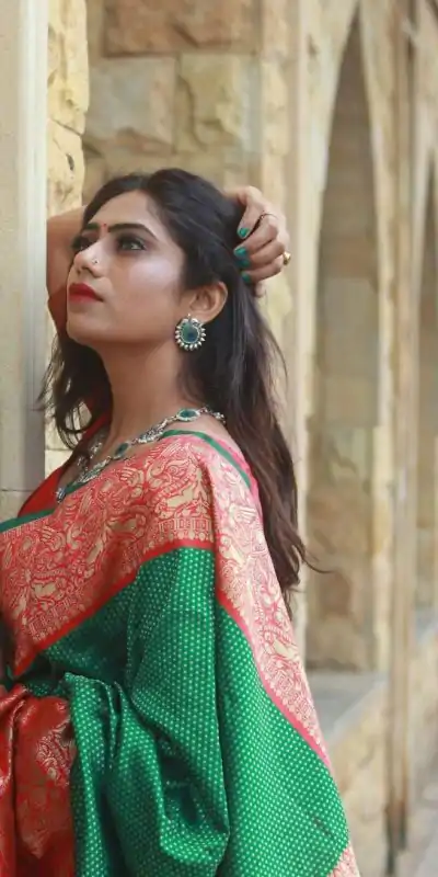 KP 1022 Green Color Soft Lichi Silk Jacquard On All Over Saree Casual, Party Wear, Wedding, Events Etc. Expected Delivery 4-6 Working Days @1449/- | Designer Sarees, Sarees, Bollywood Sarees, Creative Sarees, Embroidered Sarees, Ethnic Saree, Modern Digital sarees, Party Wear Sarees