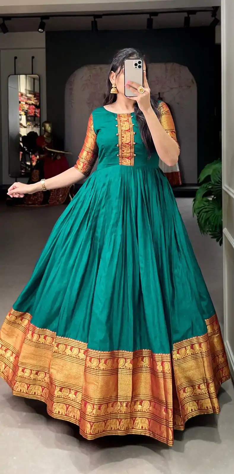 YNF 5313 Teal Blue Color Narayan Pet Zari Weaving Work Gown Casual, Wedding, Festive, Events, Designer Party Wear, Delivery 4-6 Working Days @1899 | Gowns, Bollywood Gowns, Creative Gowns, Designer Gowns, Embroidered Gowns, Party Wear Gowns