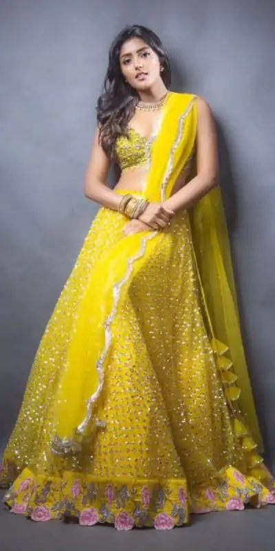BD 1228 Yellow Color Soft Mono Embroidered Lehenga Choli Casual, Wedding, Festive, Events Expected Delivery 4-6 Working Days @1999/- | Lehenga, Bollywood Lehenga, Creative Lehenga, Designer Lehenga, Embroidered Lehenga, Party Wear Lehenga