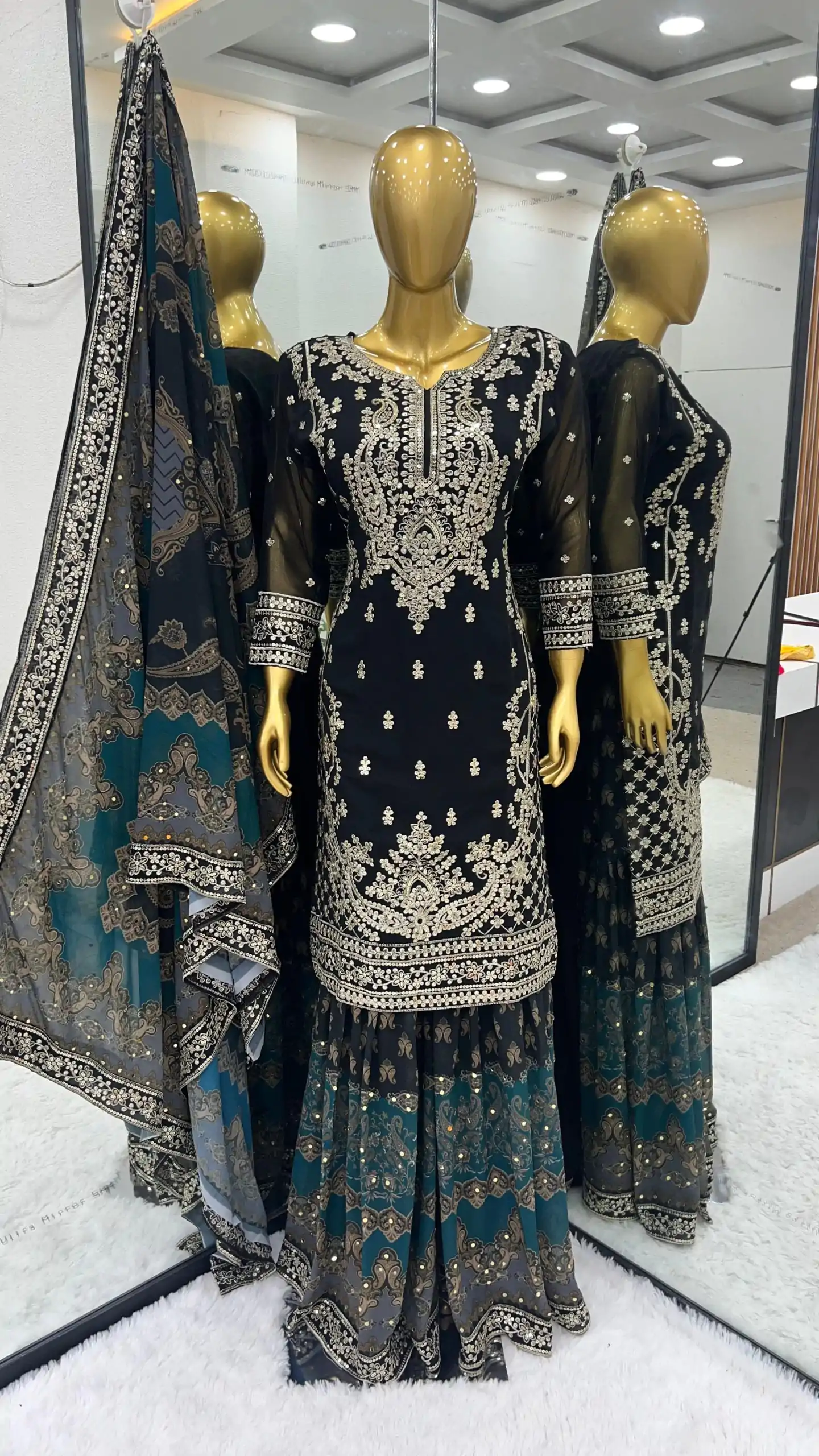 SSR 471 Black Color Georgette Embroidery Sequence Salwar Suit Wedding, Party, Festive, Events Expected Delivery 4-6 Working Days @ 2449/- Only | Salwar suit, Casual Suits, Creative suits, Designer Suits, Party Wear Suits, Straight Suits