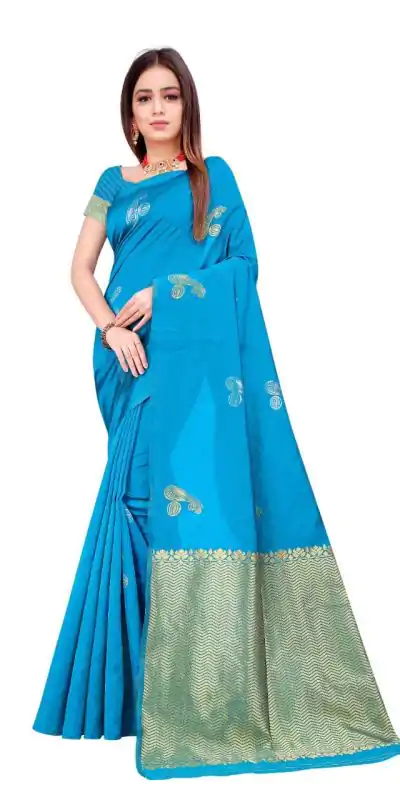 KP 3006 Blue Color Soft Lichi Silk Jacquard On All Over Saree Casual, Party Wear, Wedding, Events Etc. Expected Delivery 4-6 Working Days @1249/- | Designer Sarees, Sarees, Bollywood Sarees, Creative Sarees, Embroidered Sarees, Ethnic Saree, Modern Digital sarees, Party Wear Sarees