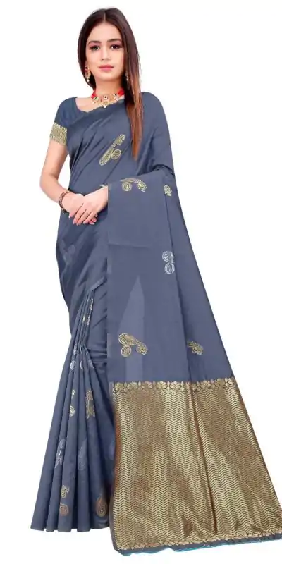KP 3006 Grey Color Soft Lichi Silk Jacquard On All Over Saree Casual, Party Wear, Wedding, Events Etc. Expected Delivery 4-6 Working Days @1249/- | Designer Sarees, Sarees, Bollywood Sarees, Creative Sarees, Embroidered Sarees, Ethnic Saree, Modern Digital sarees, Party Wear Sarees