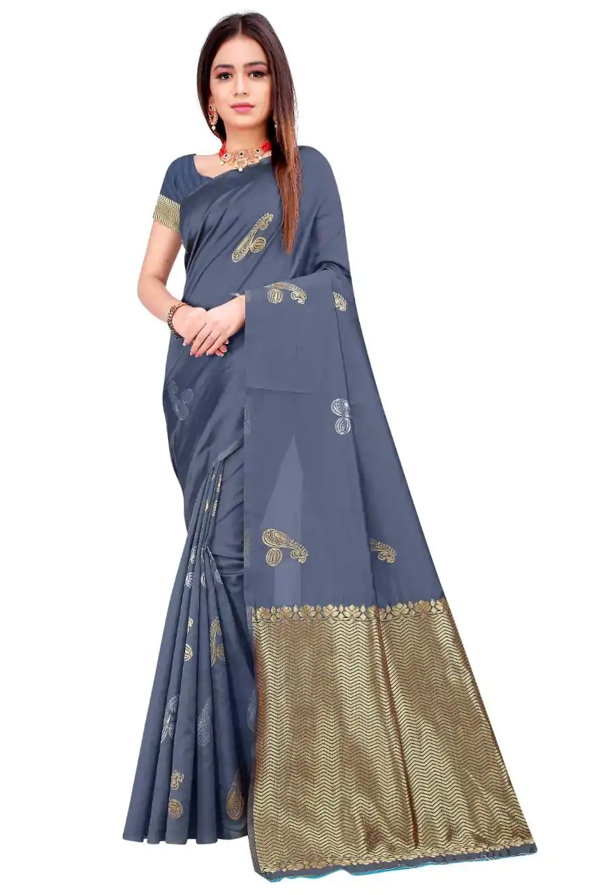 KP 3006 Grey Color Soft Lichi Silk Jacquard On All Over Saree Casual, Party Wear, Wedding, Events Etc. Expected Delivery 4-6 Working Days @1249/- | Designer Sarees, Sarees, Bollywood Sarees, Creative Sarees, Embroidered Sarees, Ethnic Saree, Modern Digital sarees, Party Wear Sarees
