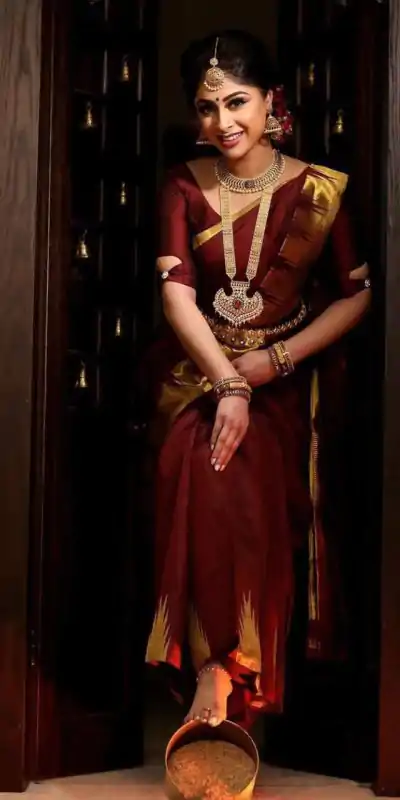 KP 3014 Maroon Color Soft Lichi Silk Jacquard On All Over Saree Casual, Party Wear, Wedding, Events Etc. Expected Delivery 4-6 Working Days @1299/- | Designer Sarees, Sarees, Bollywood Sarees, Creative Sarees, Embroidered Sarees, Ethnic Saree, Modern Digital sarees, Party Wear Sarees