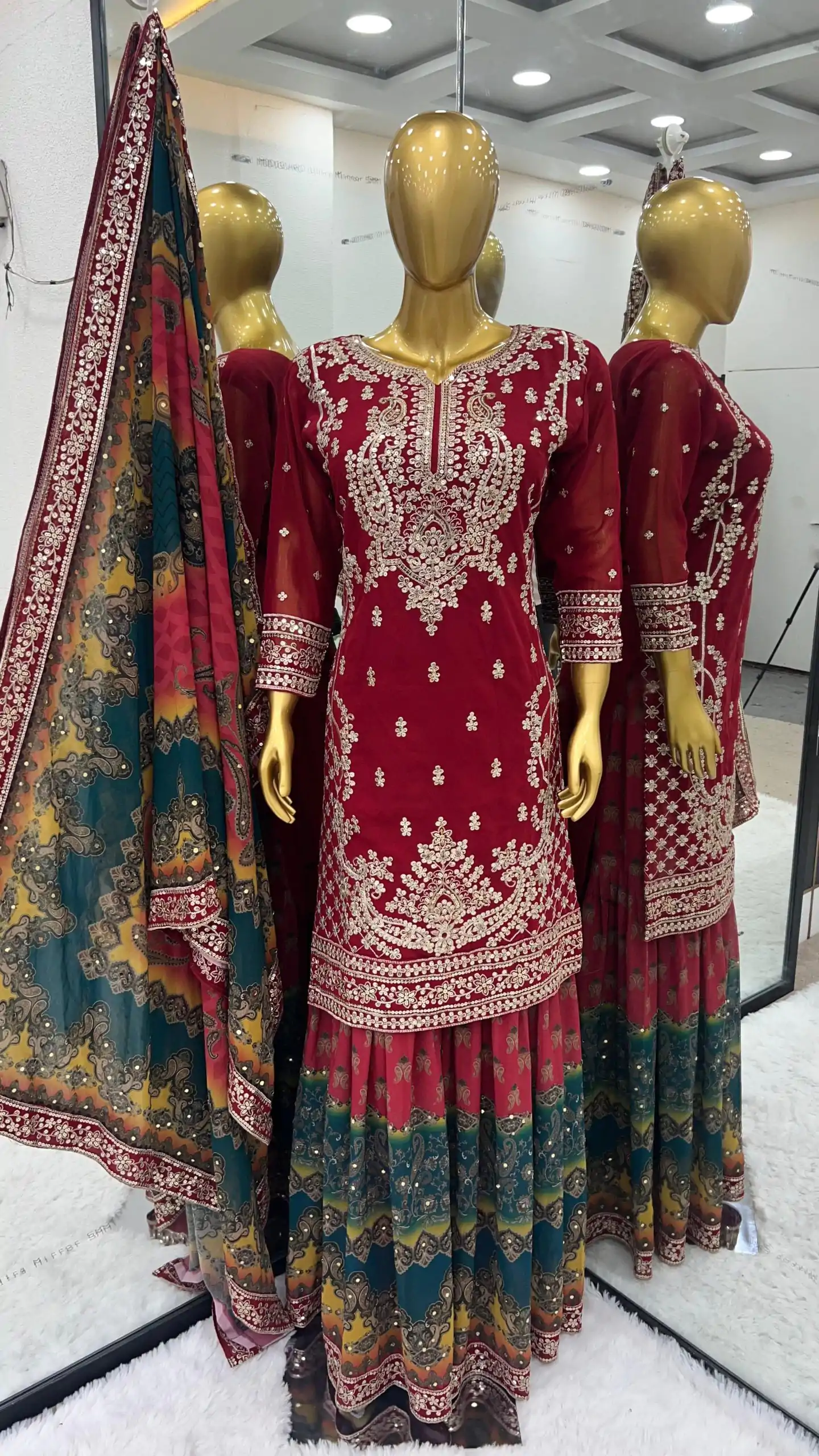 SSR 471 Red Color Georgette Embroidery Sequence Salwar Suit Wedding, Party, Festive, Events Expected Delivery 4-6 Working Days @ 2449/- Only | Salwar suit, Casual Suits, Creative suits, Designer Suits, Party Wear Suits, Straight Suits