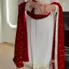 NF 1213 White & Red color Georgette Embroidery Sequence Salwar Suit Casual, Wedding, Party, Festive, Events . Expected Delivery  4-6 Working Days @2399 | Salwar suit, Casual Suits, Creative suits, Designer Suits, Palazzo Suits, Party Wear Suits, Patiala Suits, Straight Suits