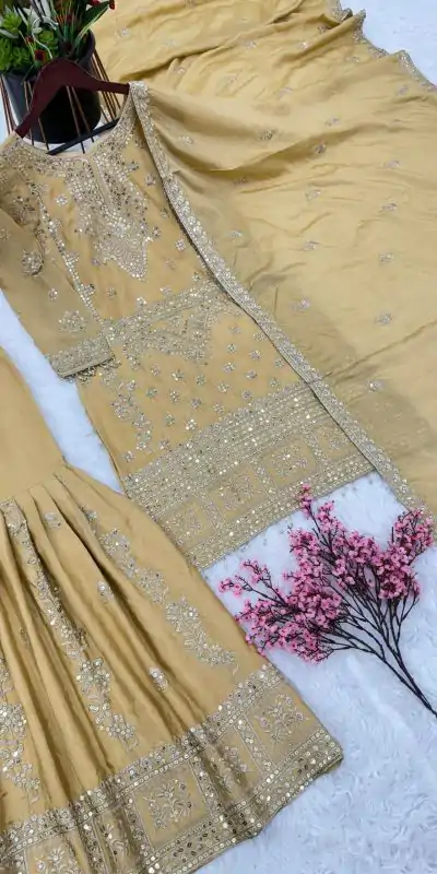  ZSR-3066 Chiku Color Chinnon Embroidery Sequence Salwar Suit Casual, Wedding, Festive, Events Expected Delivery 4-6 Working Days @2199/- | Jump Suits, Salwar suit, Casual Suits, Creative suits, Designer Suits, Palazzo Suits, Party Wear Suits, Patiala Suits, Straight Suits