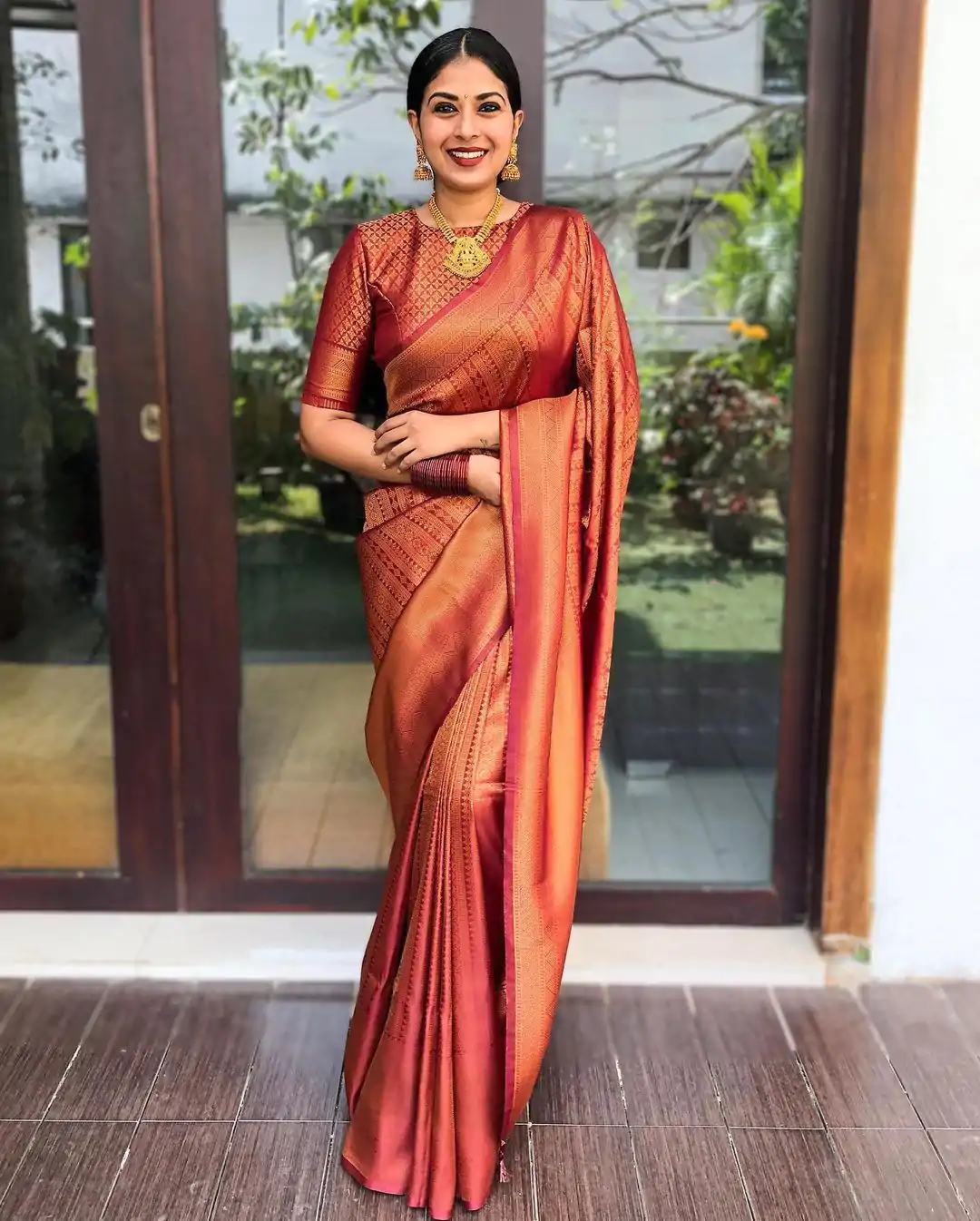 KP 4009 Maroon Color Soft Lichi Silk Jacquard On All Over Saree Casual, Party Wear, Wedding, Events Etc. Expected Delivery 4-6 Working Days @1299/- | Designer Sarees, Sarees, Bollywood Sarees, Creative Sarees, Embroidered Sarees, Ethnic Saree, Modern Digital sarees, Party Wear Sarees