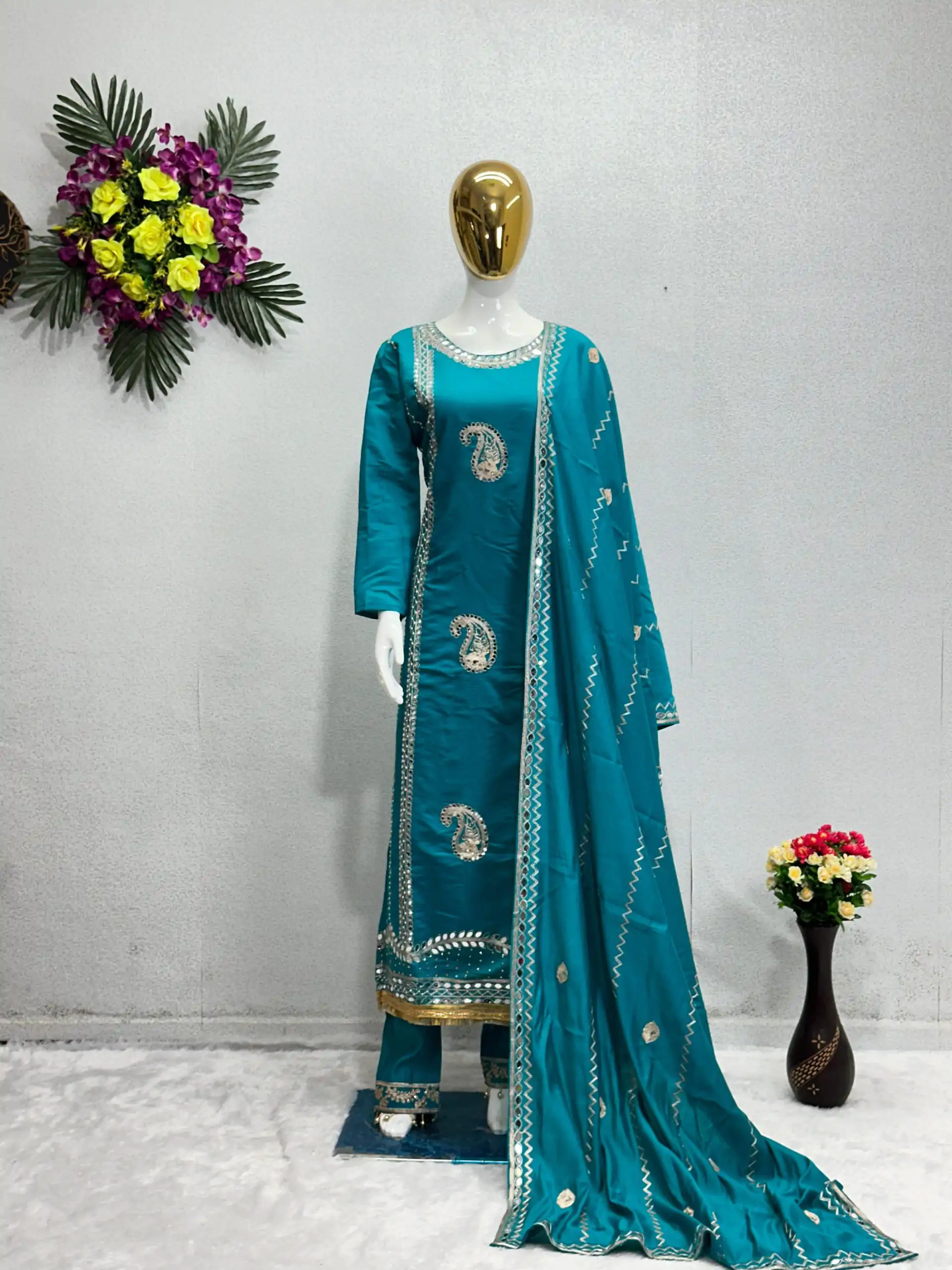 KF 1641 Blue Color Roman Silk Embroidered Salwar Suit Wedding, Party, Festive, Events Etc. Expected Delivery 4-6 Working Days @1999/-Only | Salwar suit, Casual Suits, Creative suits, Designer Suits, Palazzo Suits, Party Wear Suits, Straight Suits