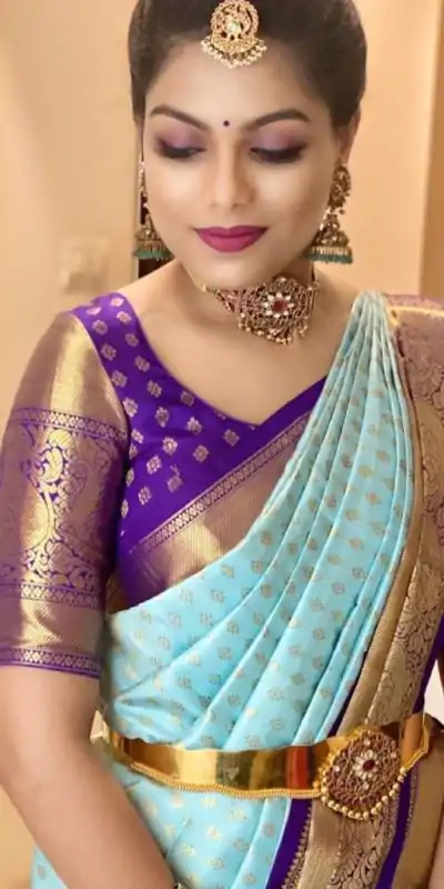 KP 4015 Blue Color Soft Lichi Silk Jacquard On All Over Saree Casual, Party Wear, Wedding, Events Etc. Expected Delivery 4-6 Working Days @1499/- | Designer Sarees, Sarees, Bollywood Sarees, Creative Sarees, Embroidered Sarees, Ethnic Saree, Modern Digital sarees, Party Wear Sarees