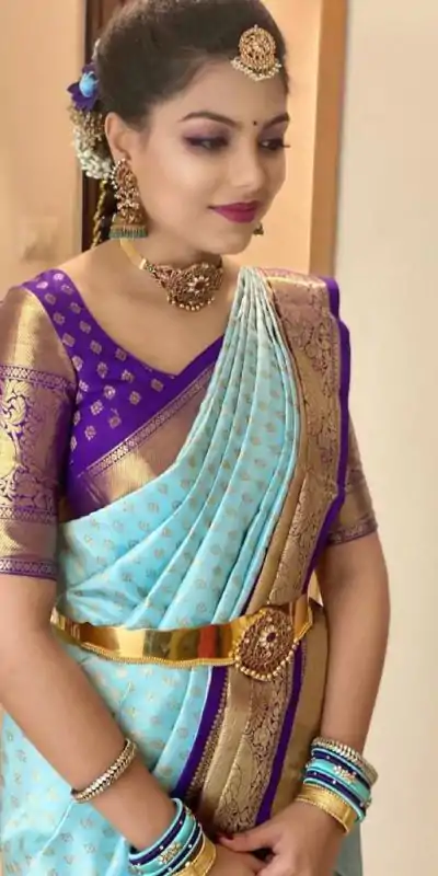 KP 4015 Blue Color Soft Lichi Silk Jacquard On All Over Saree Casual, Party Wear, Wedding, Events Etc. Expected Delivery 4-6 Working Days @1499/- | Designer Sarees, Sarees, Bollywood Sarees, Creative Sarees, Embroidered Sarees, Ethnic Saree, Modern Digital sarees, Party Wear Sarees