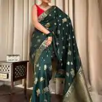 DDF 129 Green Color Banarasi Soft Silk Extra Ordinary Design Saree Casual, Party Wear, Events, Festivals Etc. Expected Delivery 4-6 Working Days 1449/- | Designer Sarees, Sarees, Bollywood Sarees, Creative Sarees, Embroidered Sarees, Ethnic Saree, Modern Digital sarees, Party Wear Sarees