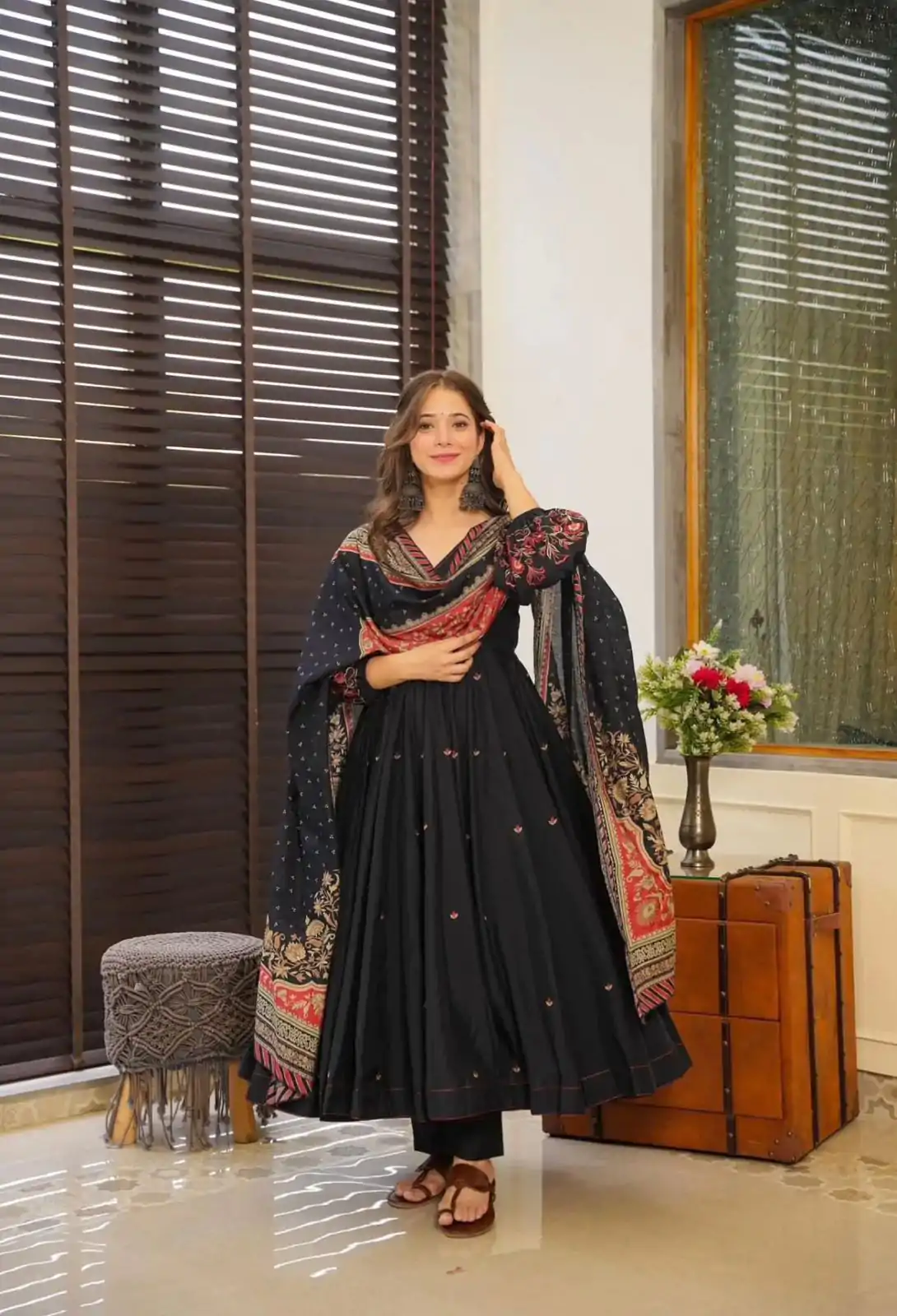 SRK 5171 Black Color Pure Chinnon Silk Embroidery Sequence Salwar Suit Wedding, Party, Festive, Events Expected Delivery 4-6 Working Days @ 1999/- | Jump Suits, Salwar suit, Casual Suits, Creative suits, Designer Suits, Palazzo Suits, Party Wear Suits, Patiala Suits, Straight Suits