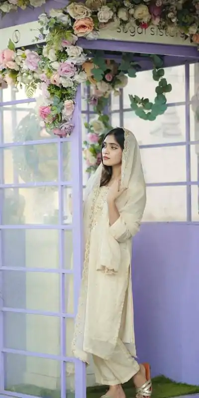 BE 244 Cream Color Organza Cording Embroidery Salwar Suit Wedding, Party, Festive events, etc.  Expected Delivery  4-6 Working Days @1999/- | Salwar suit, Casual Suits, Creative suits, Designer Suits, Palazzo Suits, Party Wear Suits, Patiala Suits, Straight Suits