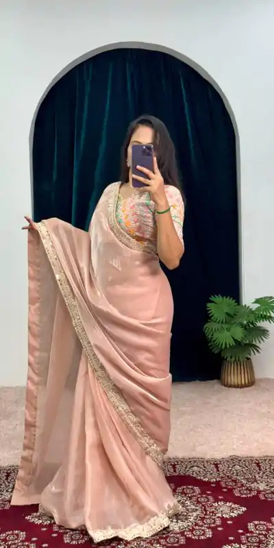 ST 473 Dusty Color Jimmy Choo Embroidery Sequins Saree Casual, Wedding, Party, Festive, Events Etc. Expected Delivery 4-6 Working Days @2449/- | Designer Sarees, Sarees, Bollywood Sarees, Creative Sarees, Embroidered Sarees, Ethnic Saree, Modern Digital sarees, Party Wear Sarees