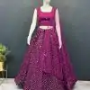 RC 241 Purple Color Heavy Georgette Embroidery Sequins Lehenga Choli Casual, Party Wedding, Festive, Events Etc. Delivery  4-6 Working Days 1999/- | Lehenga, Bollywood Lehenga, Creative Lehenga, Designer Lehenga, Embroidered Lehenga, Party Wear Lehenga