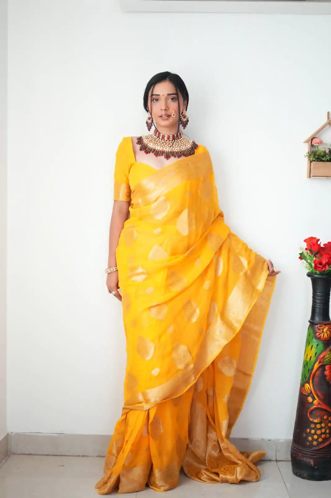 SC 145 Yellow Color Pure Soft Cotton Zari patta All Over Saree , Party Wear, Events, Festivals Expected Delivery 4-6 Working Days 1399/- | Designer Sarees, Sarees, Bollywood Sarees, Creative Sarees, Embroidered Sarees, Ethnic Saree, Modern Digital sarees, Party Wear Sarees