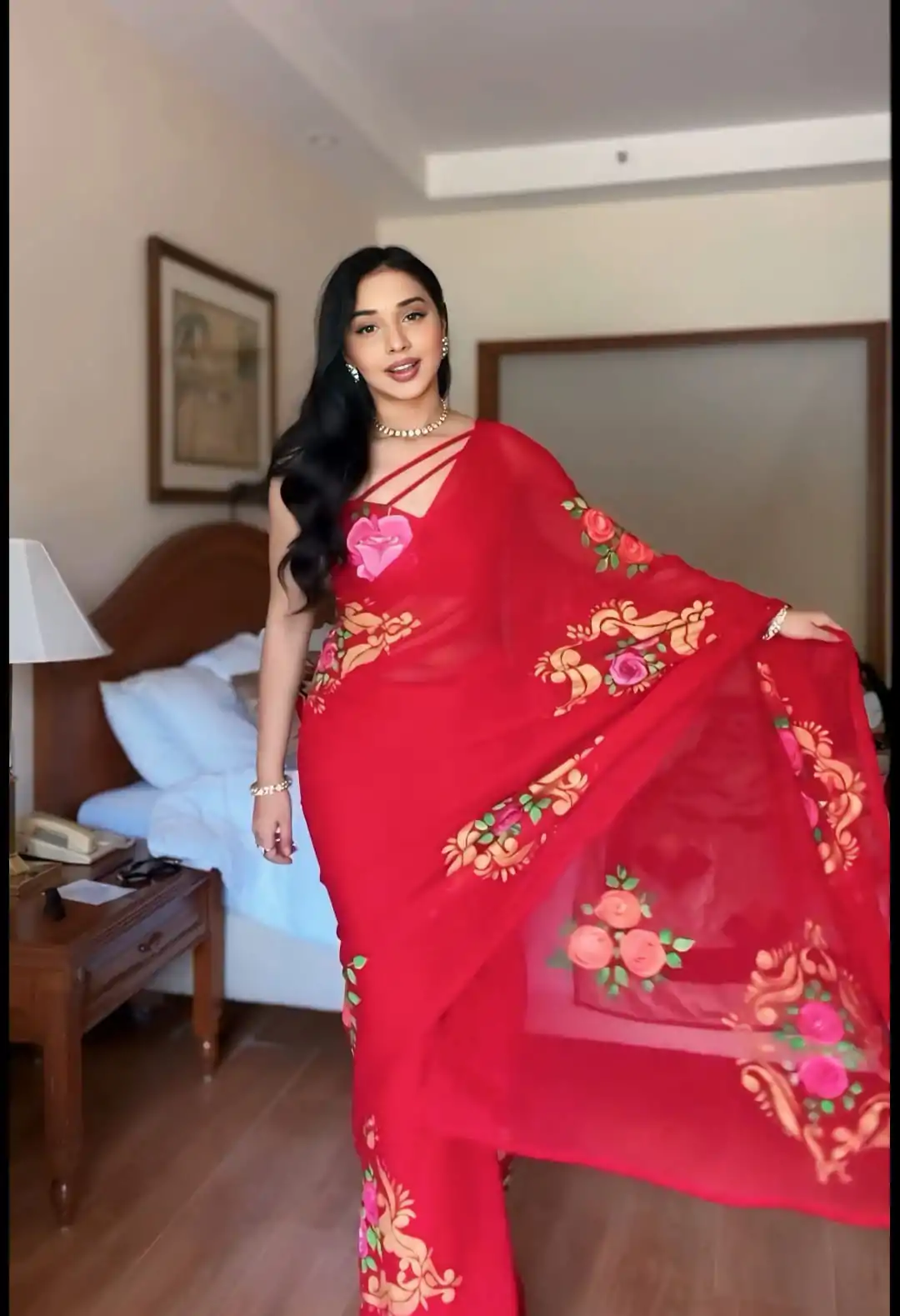 SC 278 Red Color Pure Soft Georgette Silk Design All Over Saree , Party Wear, Events, Festivals Expected Delivery 4-6 Working Days 1599/- | Designer Sarees, Sarees, Bollywood Sarees, Creative Sarees, Embroidered Sarees, Ethnic Saree, Modern Digital sarees, Party Wear Sarees