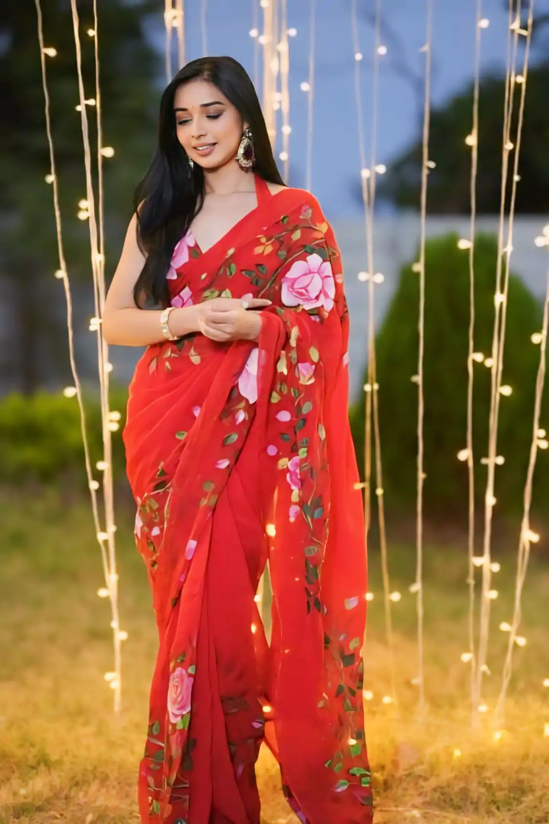 SC 278 Red Color Pure Soft Georgette Silk Design All Over Saree , Party Wear, Events, Festivals Expected Delivery 4-6 Working Days 1599/- | Designer Sarees, Sarees, Bollywood Sarees, Creative Sarees, Embroidered Sarees, Ethnic Saree, Modern Digital sarees, Party Wear Sarees