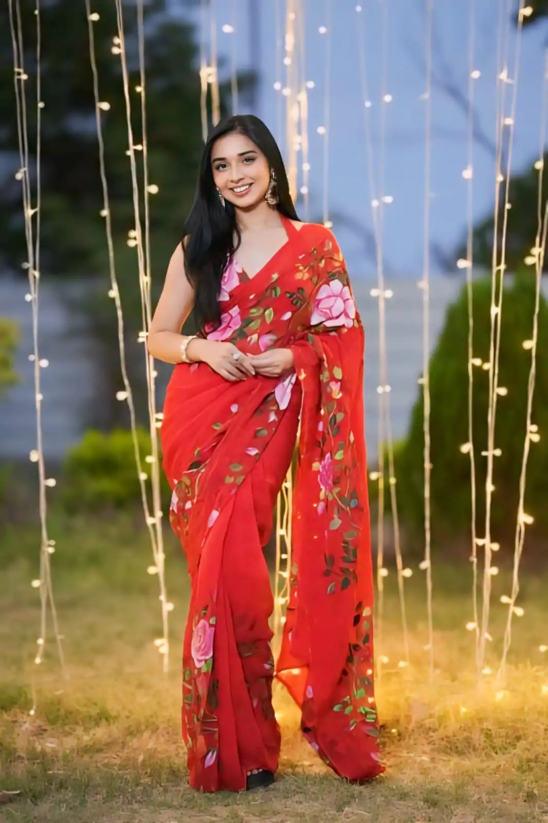 SC 278 Red Color Pure Soft Georgette Silk Design All Over Saree , Party Wear, Events, Festivals Expected Delivery 4-6 Working Days 1599/- | Designer Sarees, Sarees, Bollywood Sarees, Creative Sarees, Embroidered Sarees, Ethnic Saree, Modern Digital sarees, Party Wear Sarees