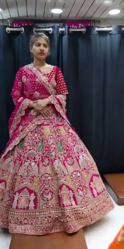 BD 1611 Pink Color Malai Satin Silk Embroidered Lehenga Choli Casual, Wedding, Festive, Events Expected Delivery 4-6 Working Days @3499/- | Lehenga, Bollywood Lehenga, Creative Lehenga, Designer Lehenga, Embroidered Lehenga, Party Wear Lehenga