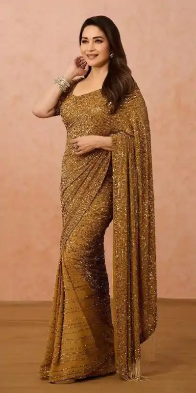DF 3409 Golden Color Georgette Sequins Embroidery Saree Work Saree Casual, Party Wear, Wedding, Events Etc Delivery Expected.4-6 Working Days 1749/ | Designer Sarees, Sarees, Bollywood Sarees, Creative Sarees, Embroidered Sarees, Ethnic Saree, Modern Digital sarees, Party Wear Sarees
