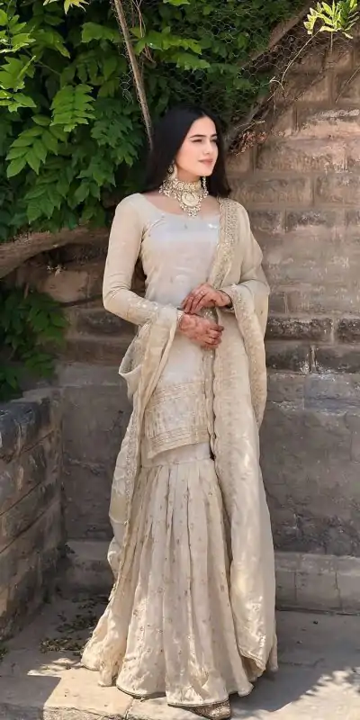 NF 1217 Cream Color Chinon Silk Embroidery Sequence Salwar Suit Casual, Wedding, Party, Festive, Events . Expected Delivery 4-6 Working Days @2049 | Salwar suit, Casual Suits, Creative suits, Designer Suits, Palazzo Suits, Party Wear Suits, Patiala Suits, Straight Suits