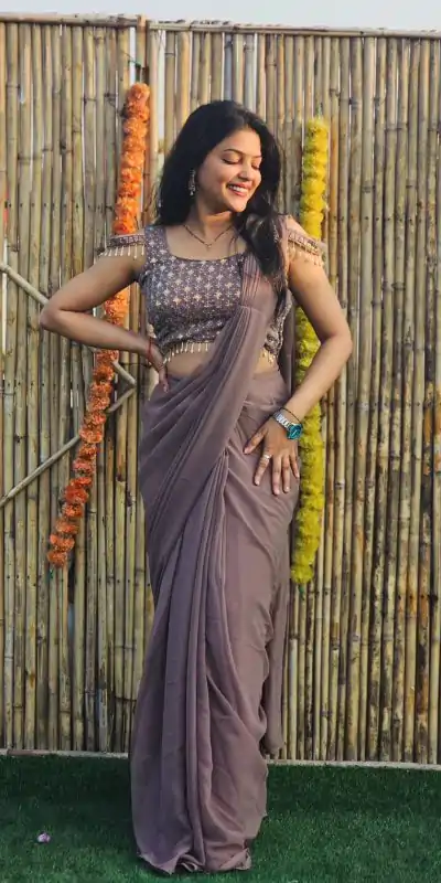 RANGILA Grey Color Faux Georgette Sequence Embroidery Saree Casual, Party Wear, Wedding, Events, Etc. Expected Delivery 4-6 Working Days 1899/- | Designer Sarees, Sarees, Bollywood Sarees, Creative Sarees, Embroidered Sarees, Ethnic Saree, Modern Digital sarees, Party Wear Sarees