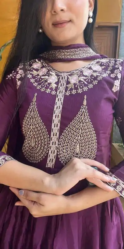 Ram 010 Purple Color Chinon Heavy Embroidery Work Lehenga Choli Casual, Wedding, Festive, Events Expected Delivery 4-6 Working Days @2049/- | Lehenga, Bollywood Lehenga, Creative Lehenga, Designer Lehenga, Embroidered Lehenga, Party Wear Lehenga