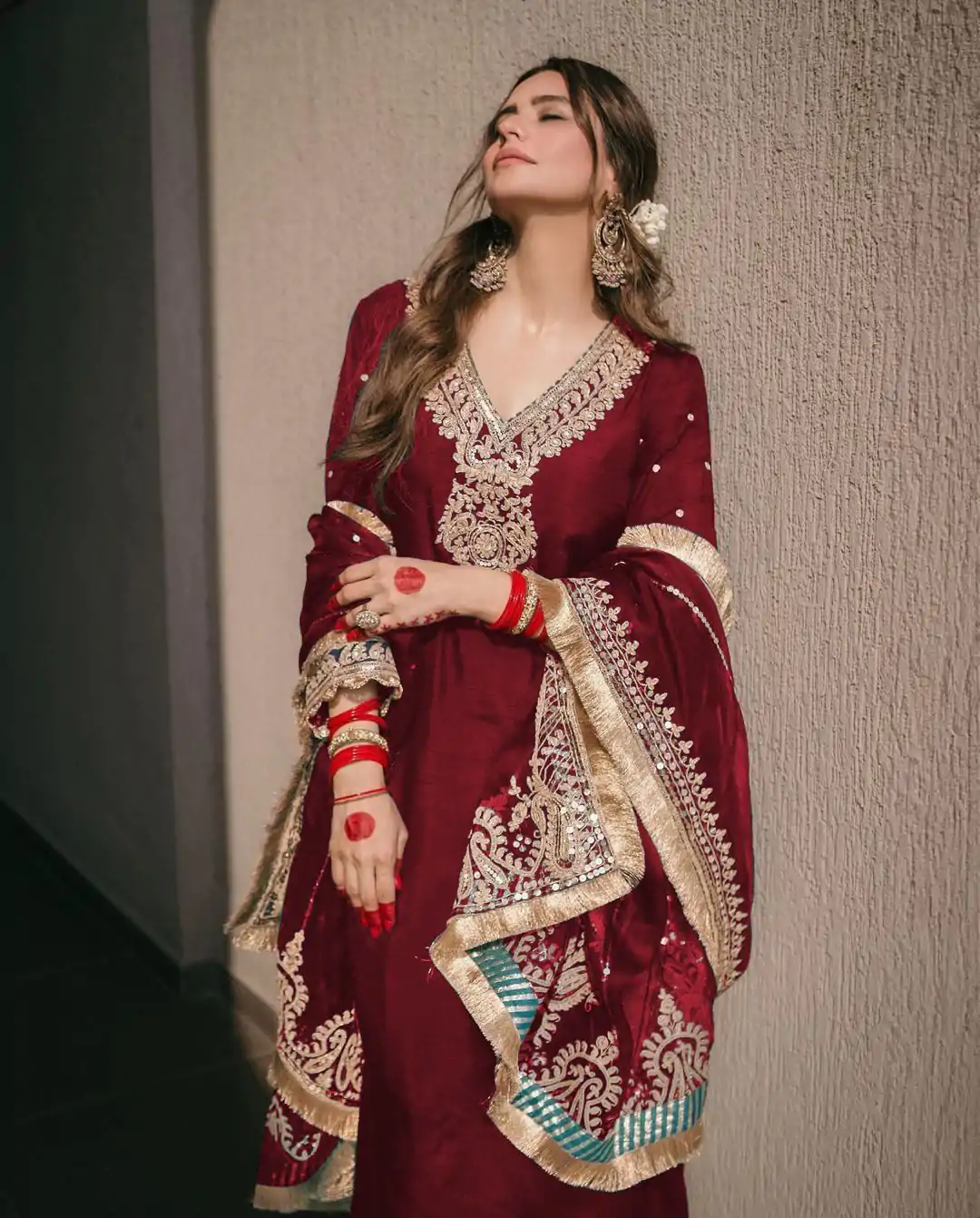 SRK 5153 Red Color Pure Chinnon Silk Embroidery Sequence Salwar Suit Wedding, Party, Festive, Events Expected Delivery 4-6 Working Days @ 1899/- | Jump Suits, Salwar suit, Casual Suits, Creative suits, Designer Suits, Palazzo Suits, Party Wear Suits, Patiala Suits, Straight Suits