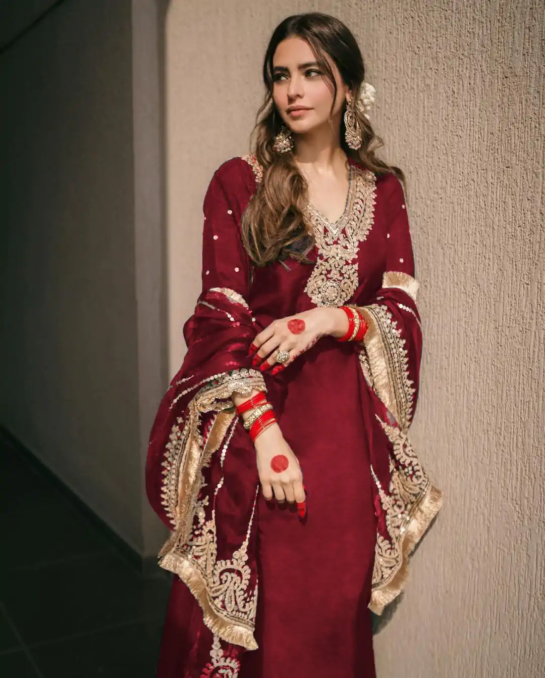 SRK 5153 Red Color Pure Chinnon Silk Embroidery Sequence Salwar Suit Wedding, Party, Festive, Events Expected Delivery 4-6 Working Days @ 1899/- | Jump Suits, Salwar suit, Casual Suits, Creative suits, Designer Suits, Palazzo Suits, Party Wear Suits, Patiala Suits, Straight Suits