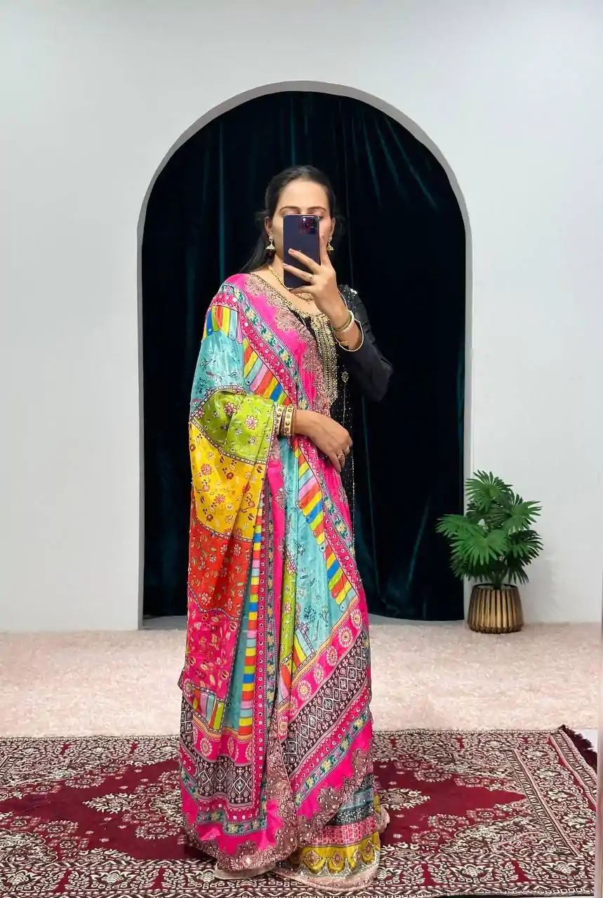 ST 1046 Black Color Chinon Embroidery Work Salwar Suit Casual, Wedding, Party, Festive, Events Etc. Expected Delivery 4-6 Working Days @2399/- | Jump Suits, Salwar suit, Casual Suits, Creative suits, Designer Suits, Palazzo Suits, Party Wear Suits, Patiala Suits, Straight Suits