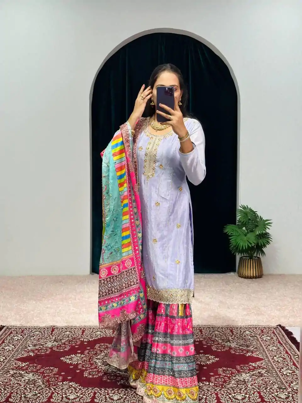 ST 1046 Violet Color Chinon Embroidery Work Salwar Suit Casual, Wedding, Party, Festive, Events Etc. Expected Delivery 4-6 Working Days @2399/- | Jump Suits, Salwar suit, Casual Suits, Creative suits, Designer Suits, Palazzo Suits, Party Wear Suits, Patiala Suits, Straight Suits
