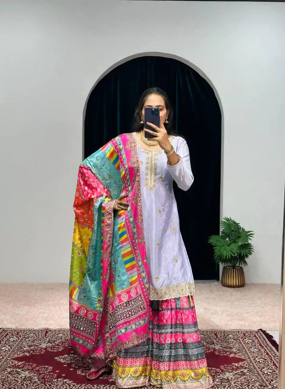 ST 1046 Violet Color Chinon Embroidery Work Salwar Suit Casual, Wedding, Party, Festive, Events Etc. Expected Delivery 4-6 Working Days @2399/- | Jump Suits, Salwar suit, Casual Suits, Creative suits, Designer Suits, Palazzo Suits, Party Wear Suits, Patiala Suits, Straight Suits