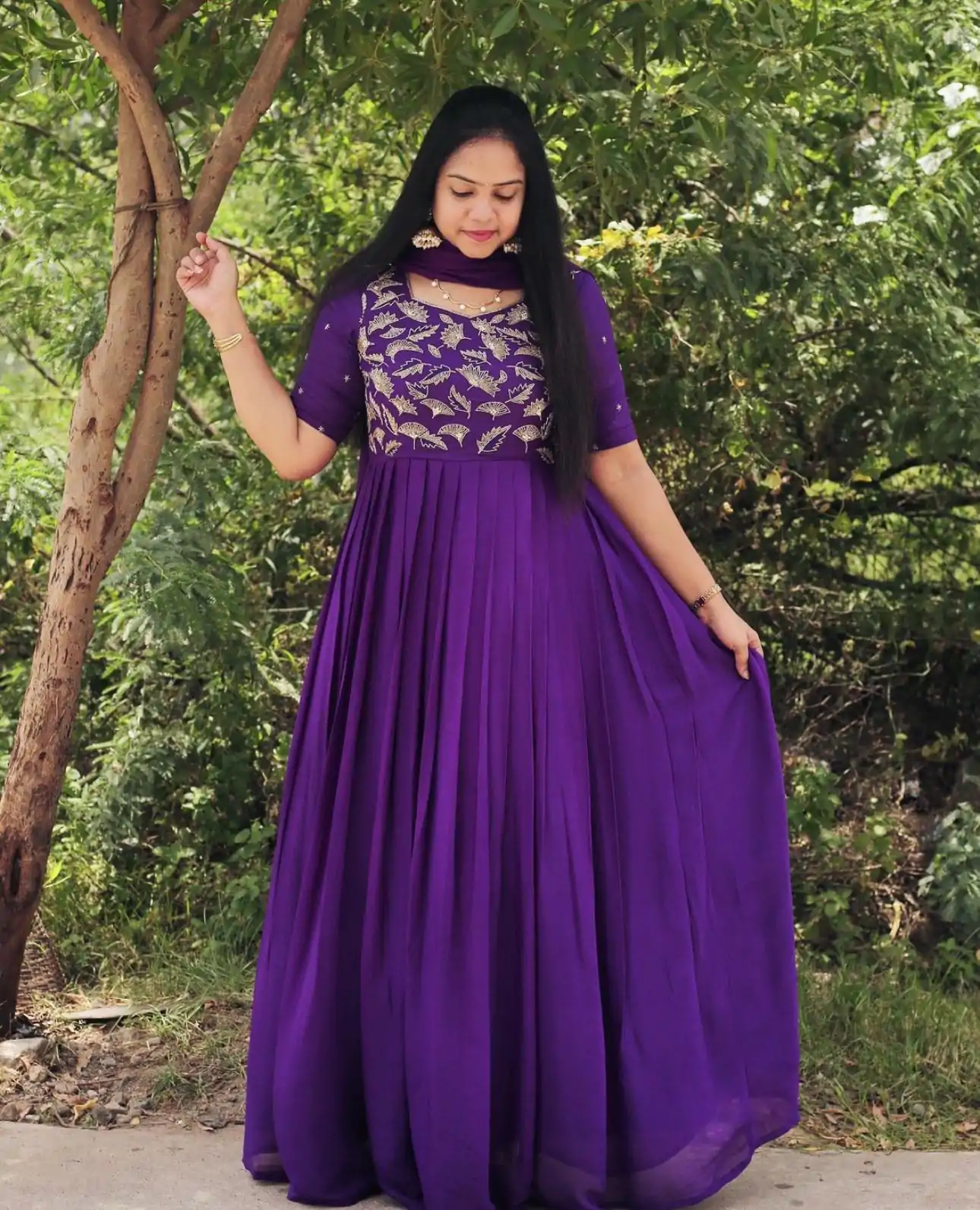 PC 348 Violet color Georgette Embroidered Anarkali Suit Casual, Wedding, Party, Festive, Events . Expected Delivery  4-6 Working Days @1949 | Anarkali Suits, Bollywood Anarkali, Creative-Anarkali, Designer Anarkali, Embroidered Anarkali, Party Wear Anarkali
